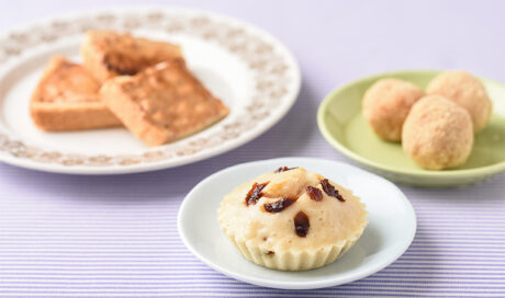 3種の蒸しパンと、食パンを使ったおやつ