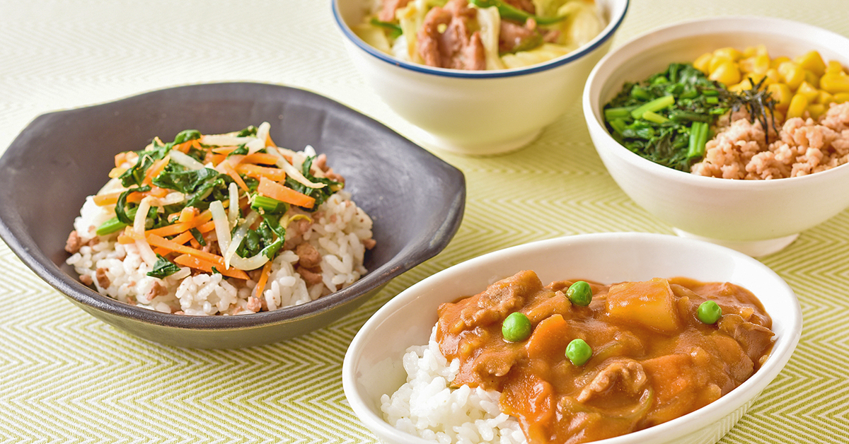 ささっと済ませたい休日のお昼に どんぶり ごはんメニュー Hapiku ハピク 食育