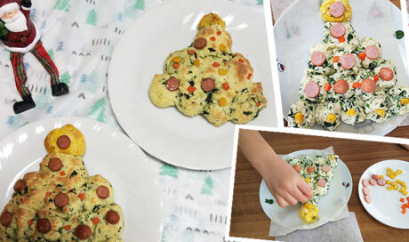 ホットケーキミックスで作るクリスマスツリーパン♪苦手...