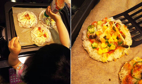 野菜嫌い克服メニュー～ごはんピザ～