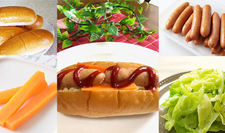 温野菜食べれたよーっ！ 
子どもがわくわく♪ホットドッ...