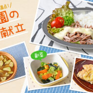 ホロホロ食感で食べやすい！プルドポークがメインの献立